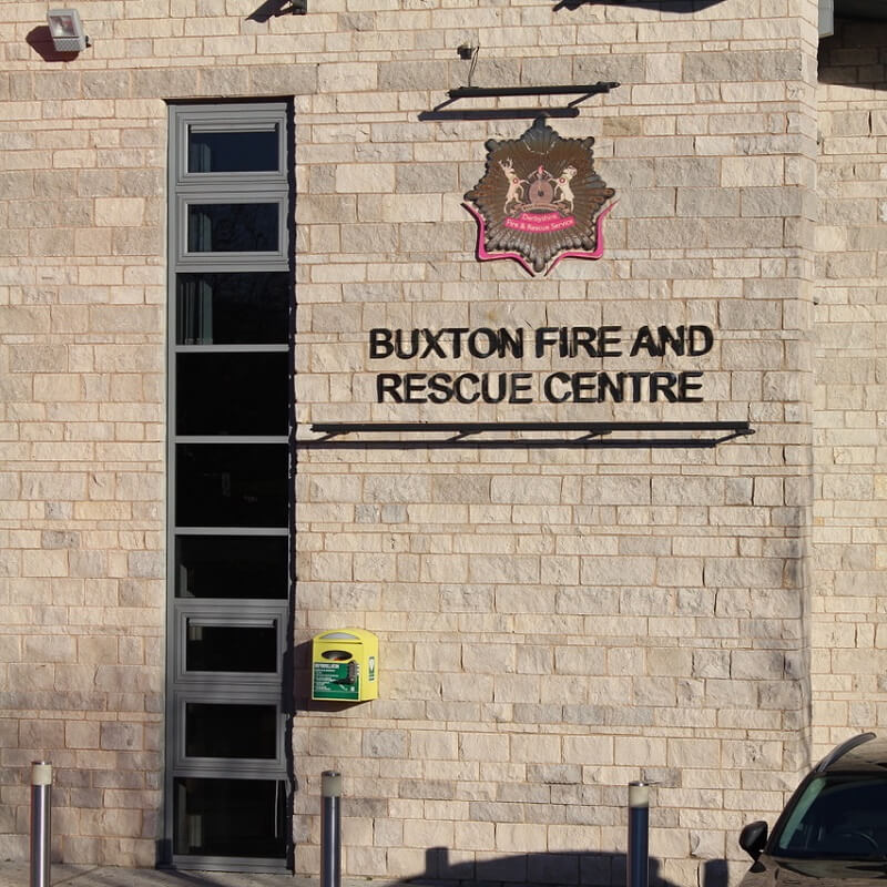 Buxton Fire Rescue Centre Split Faced Walling Stone by Buxton Architectural Stone