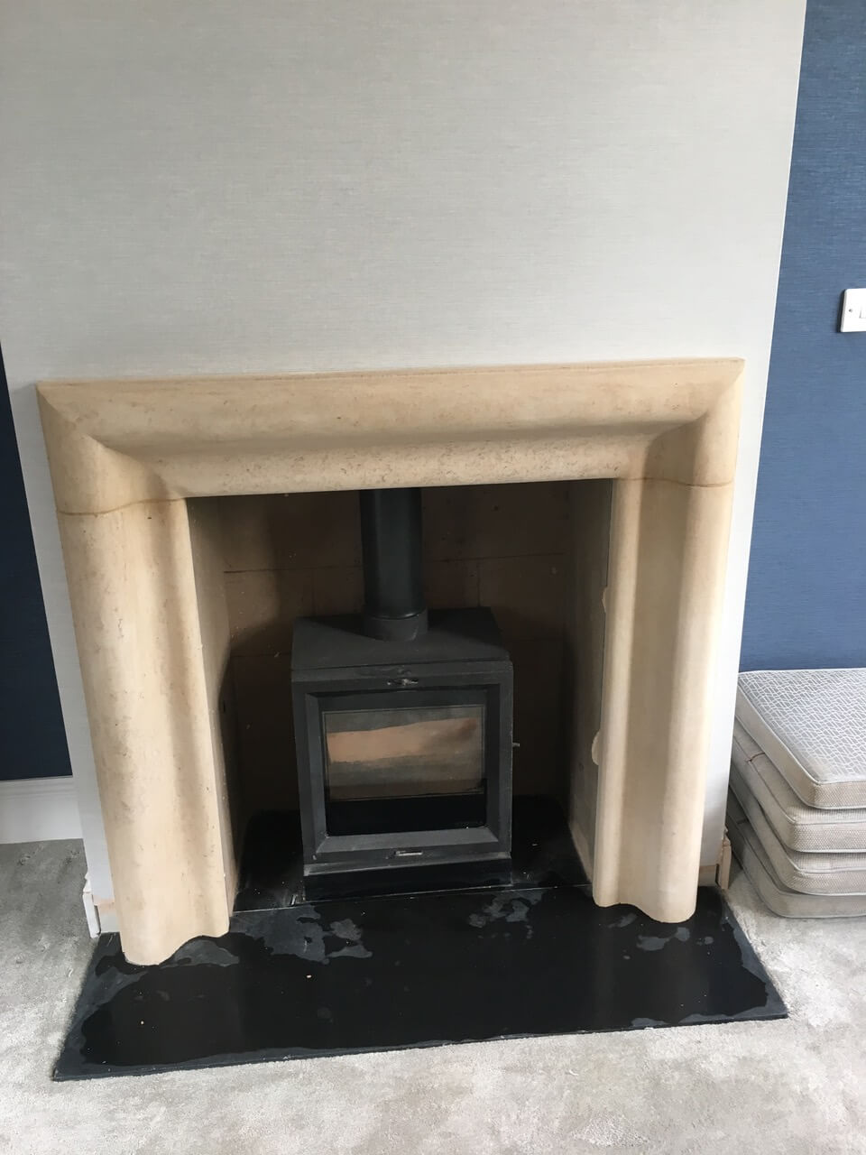 Buxton Architectural Supplied Limestone For Fireplace fitted Jason Petricca_2