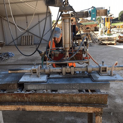 Calibrated Stone Slab Conveyor Belt by Buxton Architectural Stone