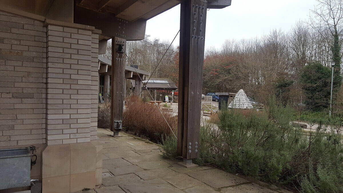 Derbyshire Eco Centre stone supplied Buxton Architectural Stone Side Front