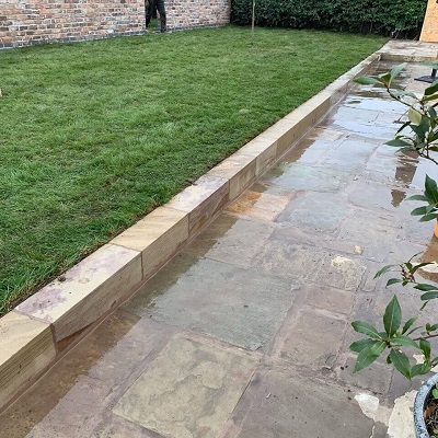 Stanton Moor Kerb Stones supplied by Buxton Architectural Paving Feature