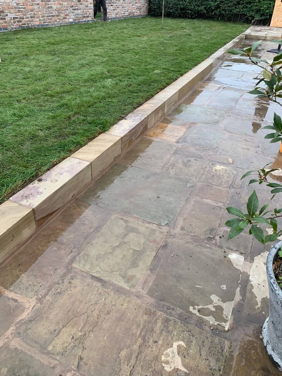 Stanton Moor Kerb Stones supplied by Buxton Architectural Paving path